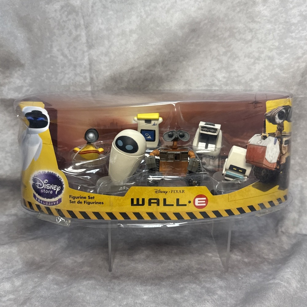 Disney Pixar WALL E Figurine Playset Disney Store Set Of 6 New in Box (Dented) - Picture 1 of 15